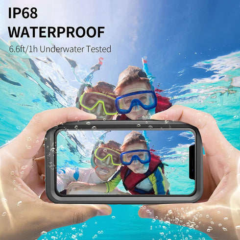 SPORTLINK iPhone XR Waterproof Case, Shockproof Snowproof Slim Case with Built-in Screen Protector (Black)