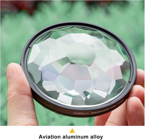 77mm Kaleidoscope Prism Filter, Premium Crystal Glass Special Effect Filter for Camera Lens.