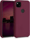 kwmobile Case Compatible with Google Pixel 4a, TPU Silicone Phone Cover with Soft Finish - Rhubarb Red
