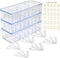 Set of 3 Cable Organizer Box with Labels, Stackable Cord Organizer Box with Lids for Desk, Charger Box Organizer