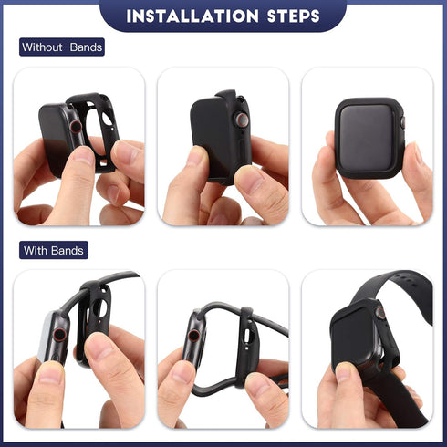 16 Pieces Soft TPU Protective Watch Case Anti-Scratch Silicone Protector for Smartwatch Series (40 mm)