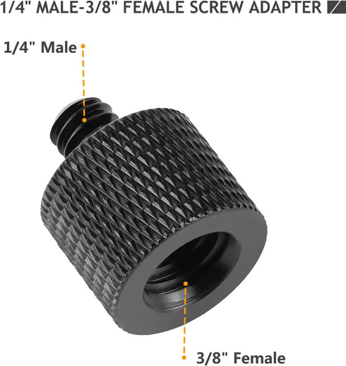 4 Pcs Camera Screw Adapter Set, 1/4" Male to 3/8" Female and 3/8" Male to 1/4" Female for Camera Monitor, Tripod, Mount