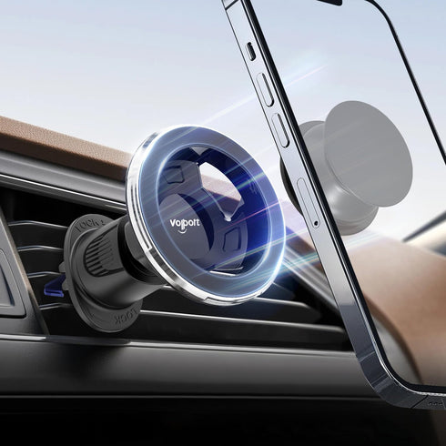 Magnetic Phone Holder for Car, for Magsafe Car Mount with Stable Air Vent Hook Clip, Strong Magnet for iPhone