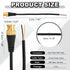 0.6FT 3pcs) MECCANIXITY BNC Pigtail Coaxial Extension Cable Male to Bare End for DVR CCTV Camera Security System