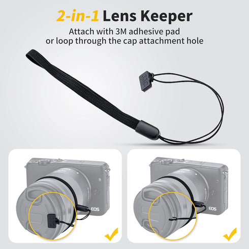 49mm Center Snap-on Lens Cap JJC Camera Front Cover for Canon Nikon Fujifilm Sony Olympus Panasonic