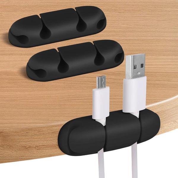 Cable Clips 3PCS Cord Wire Organizer, 4 Hole Silicone Cable Harness for Office and Home Desk.