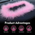 Foelony 5.71" 11.6" Car Dashboard Anti-Slip Pad, Pink Feather Car Magic Dashboard Decor Mat, x Multifunctional Sticky