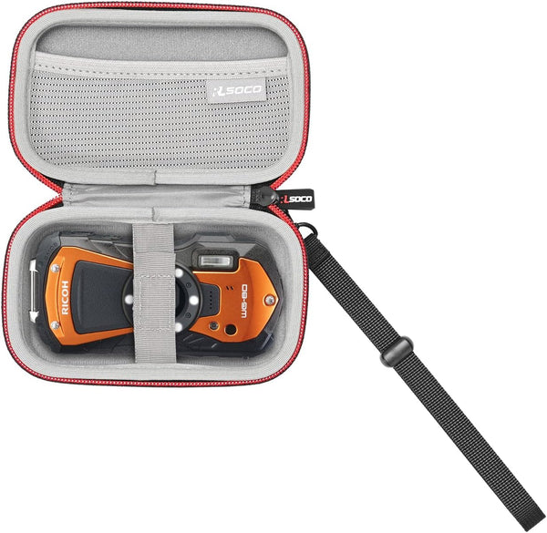 RLSOCO Hard Case for Ricoh WG-80/WG-70/WG-30/WG-7/WG-6, Orange Waterproof Digital Camera (Case Only)