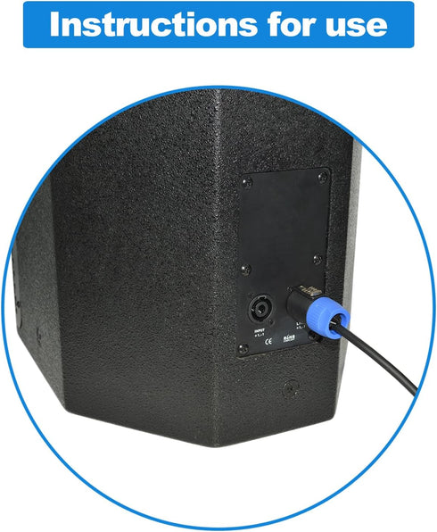 speakon Connector, Audio Speaker Plug Twist Lock 4 Pole Speaker Plug, nl4 Connector Compatible with NL4MPR, NL4FC,