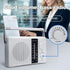 LEOTEC AM FM Radio Transistor Radio, Battery or AC Powered, Excellent Reception, Large Speakers, White