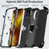iPhone 13 Pro Max Case with Belt Clip Holster & Kickstand - Heavy Duty Shockproof Drop Protection, Black