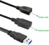 GINTOOYUN USB 3.0 Splitter Cable, USB Type A 3.0 Male to 3.0 Female and 2.0 Female Y Extension for PC, Laptop, 30cm