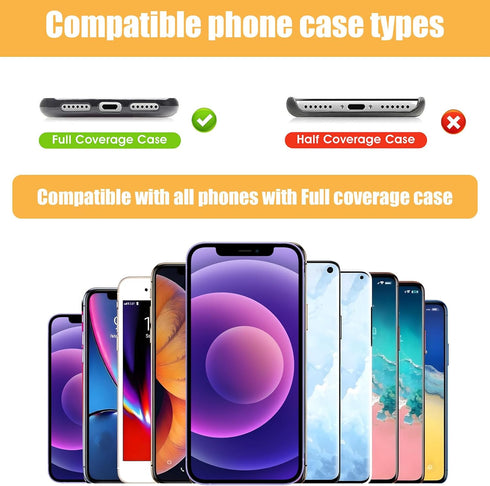 Kifmurase 8Pcs Phone Tether Tabs, Cell Phone Lanyard Patch Phone Tab for Lanyard, Metal Patch Strap for Phone Case