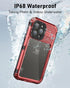 WIFORT Waterproof Case for iPhone 13 Pro, Metal Rugged Full Body Shockproof Aluminum Cover with Built-in Screen