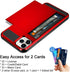 Vofolen Case for iPhone 11 Pro Max - Wallet Credit Card Holder Slot Sliding Door Hidden Pocket Protective Hard Shell