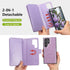 Varikke Wallet Case for Galaxy S22 Ultra - Detachable Card Holder with Glitter Leather Strap, Magnetic Flip Cover.