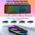 Wireless Keyboard and Mouse Combo with Backlit, 2.4Ghz Rechargeable Light Up Keyboard Mouse Set for Computer