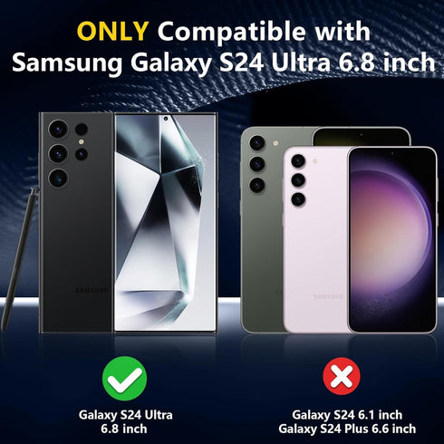 Designed for Galaxy S24 Ultra Case, Waterproof Built-in Screen Protector, Heavy Duty Shockproof Rugged Case