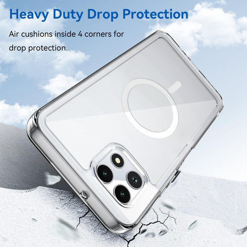 Osophter Revvl 7 5G Case, Clear Transparent Phone Cover, Military-Grade Protection