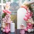 Jnbasdffb 7.2 Spring Floral Wedding Arch Cover, Stretchy Spandex Arch Backdrop Stand Covers FT, Oil Painting Pastoral