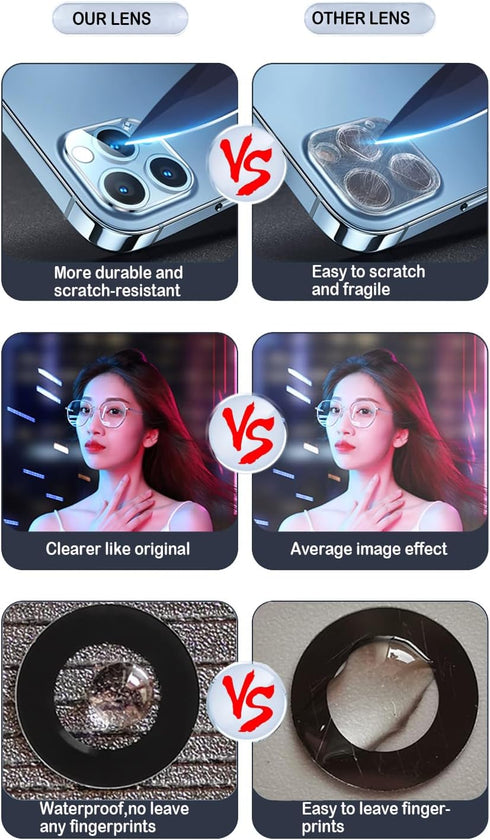 Camera Lens Replacement for iPhone 13 Pro & 13 Pro Max, GVKVGIH Back Glass Replacement with Adhesive & Repair Tool Kit