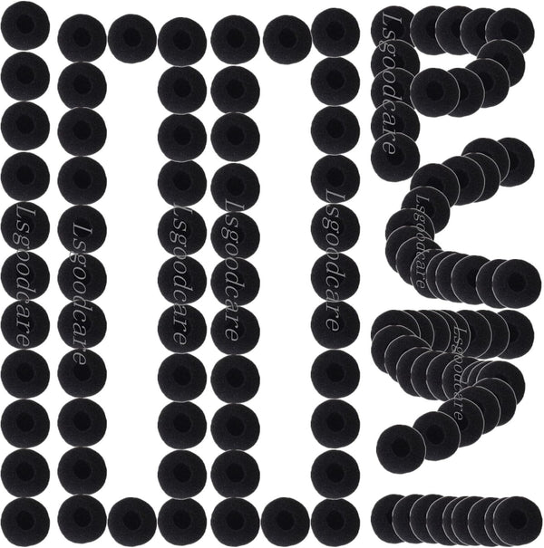 Lsgoodcare 100 Pack Replacement Ear Foam for 18mm Earpiece Headphone Two Way Radio Walkie Talkie Headset