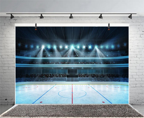 Ice Hockey Sport Photography Backdrops, Yeele 5x3ft Stadium Sports Match Background for Newborn Photos
