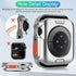 2 Pack Fvlerz Rugged Case for Apple Watch 45mm 44mm, Soft TPU Shockproof Bumper Cover for iWatch Series 9/8/7/6/SE/5/4