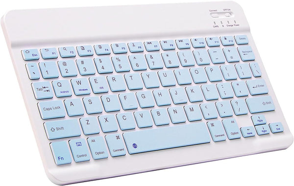 Ultra-Slim Bluetooth Keyboard, Portable Mini Wireless Rechargeable Keyboard for Apple iPad, iPhone, Samsung, Android,