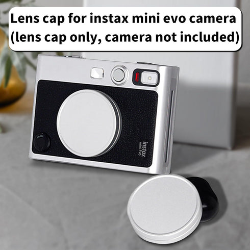 Lens Cap Cover for Fujifilm Instax Mini EVO Instant Camera, Lens Cover with Flocking Internal, Anti-Scratches Aluminum Accessories for Fuji Instax Mini Evo