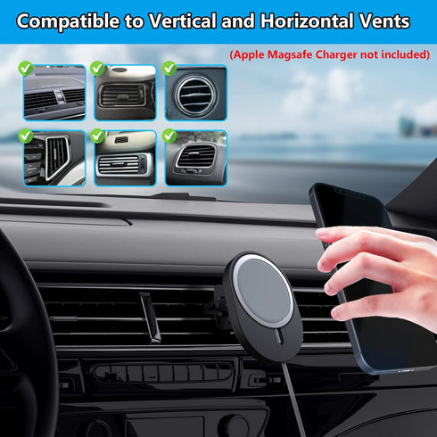Car Vent Holder for Apple MagSafe Charger, Compatible with iPhone 14/14 Plus/14 Pro/14 Pro Max, Charger Not Included
