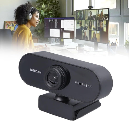 Topyond 1080P Webcam for PC and Laptop, Streaming Webcam with Microphone, External USB Camera for Online Calling, Video