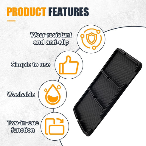 YoRise Car Dashboard Mat, Anti-Slip Strong Gripping Automotive Center Console Tray, Multifunctional Vehicle Interior