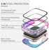 Surace 2 in 1 Waterproof Bling Case for Apple Watch Series 9/8/7 45mm, Lace Edge Diamond Protective Bumper Cover