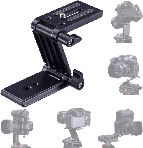 Universal Flex Tilt Head Z Mount Bracket for Arca-Swiss Tripod Head, Quick Release Plate for DSLR Camera