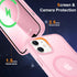 ORETECH Magnetic iPhone 12 Case, Light Pink Frosted Translucent, 15 FT Drop Protection, 2 Pcs Screen Protectors