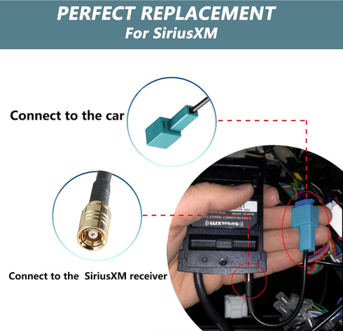 Anina 2012-2021 Car Factory Satellite Radio XM Antenna GPS Antenna Adapters Connector Cable for Toyota to Aftermarket