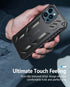 FNTCASE iPhone 12 Pro Max Case: Rugged Shockproof TPU, Military Grade Drop Protection, Matte Finish, Kickstand - Black