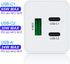 NewWay 65W 3 Port PD QC 3.0 USB-C Fast Charger - Foldable USB-C Wall Charger for Laptops, Smartphones, and iPhone 15