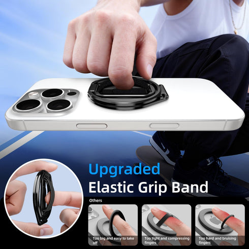 XZZUO 17/16/15/14/13/12 Compatible with MagSafe Phone Grip with Phone Ring Holder, All-in-ONE Cell Phone Grips