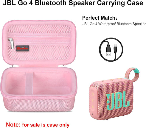 Elonbo Carrying Case for JBL Go 3 / JBL Go 4 Portable Bluetooth Speaker, Waterproof Dustproof Storage Holder