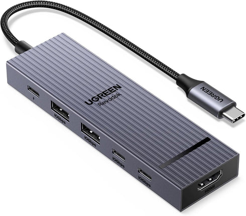 UGREEN Revodok Pro USB-C Hub 6 in 1 10Gbps 4K 60Hz HDMI, 100W