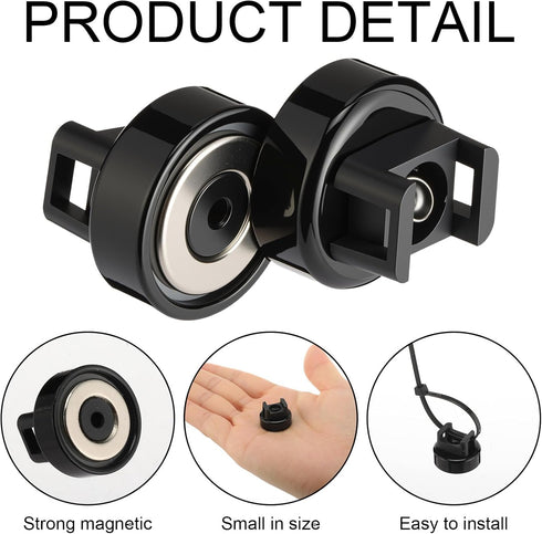 12 22 mm 22LBS Yookeer Pieces Magnet Zip Tie Mount Heavy-duty Magnetic Zip Tie Mounts Strong Multipurpose Wire Cable