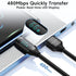 USB A to USB C Cable Type C Charger Fast Charging 5A PD 100w 6.6FT with LED Display, Nylon Braided Cable for iPad Pro