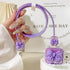 Clear Lovely 3D Bowknot Waves Design Soft Charger Protector for iPhone 18W/20W USB-C Charger Cover, Cute Cable Case