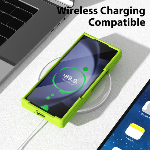 oakxco Liquid Silicone Phone Case for Samsung Galaxy Z Fold 6, Neon Bright Solid Color, Thin Slim Soft Rubber Gel