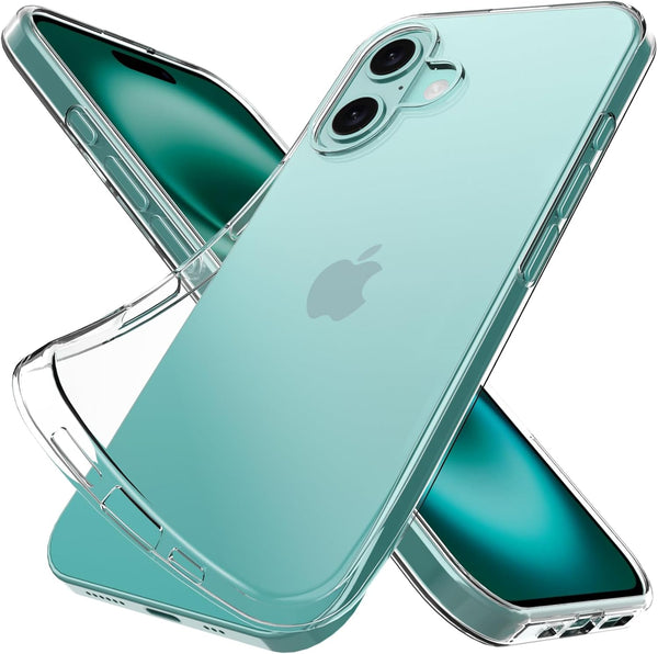 bokoo Crystal Clear Compatible with iPhone 16 Case.Soft Slim Fit Transparent Plastic TPU