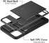 Vofolen Case for iPhone 11, Wallet Credit Card Holder, Anti-Scratch Dual Layer Hybrid Bumper Armor, Matte Grey