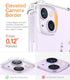 GVIEWIN iPhone 14 Case, Floral Design with Screen Protector + Camera Lens Protector, Non Yellowing Soft Shockproof