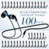 Kanayu 100 Pcs Wired Earbuds Bulk, Basic Ear Headphones for Kids Schools, Individually Bagged